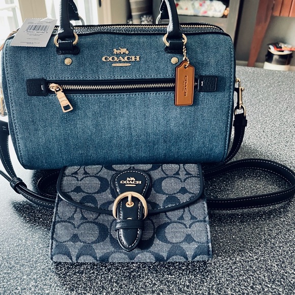 NWT - Coach denim satchel With matching wallet - Picture 5 of 5